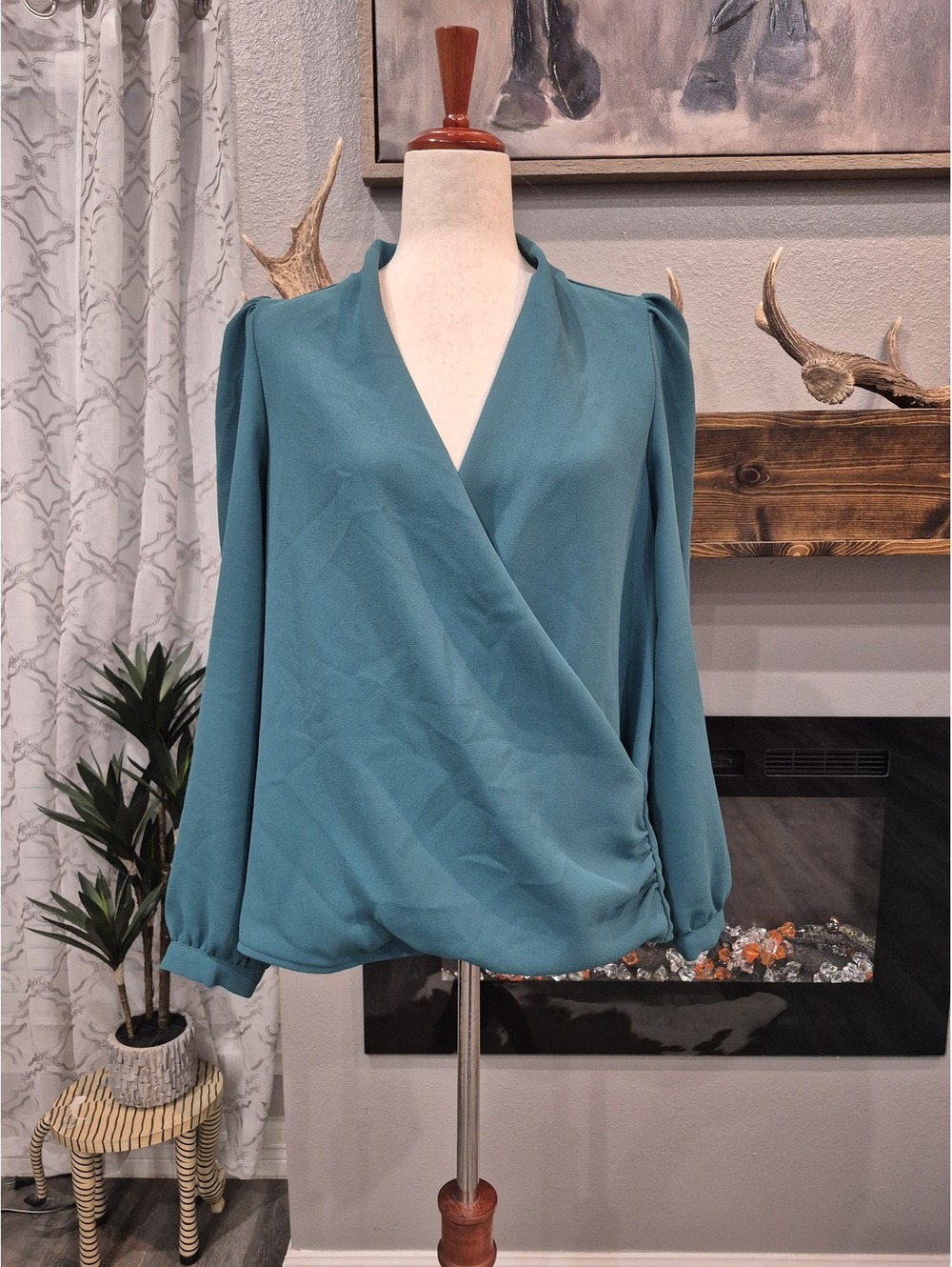 SEZANE Abelia Wrap Blouse Size 42/10 - Picture 2 of 7
